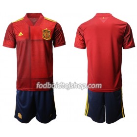 Spanien Børn Hjemme Fodboldsæt Euro 2020 S/S (+ Korte bukser)